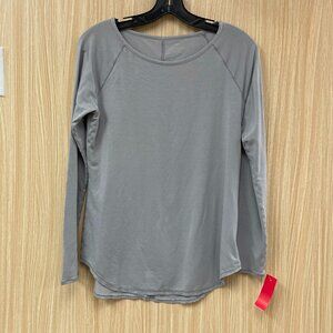Athleta Gray Striped Top Size Small